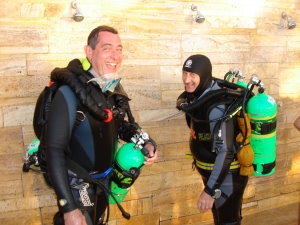 George and Rod doing no-mask drills :D