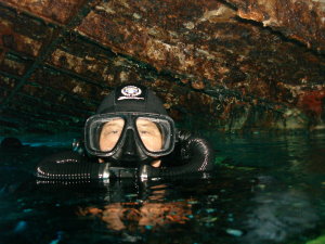Rod emerges inside Cedar Pride wreck
