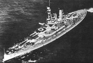SMS Baden in action