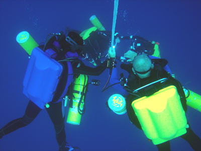 Returning from Georgia K wreck (Menorca)